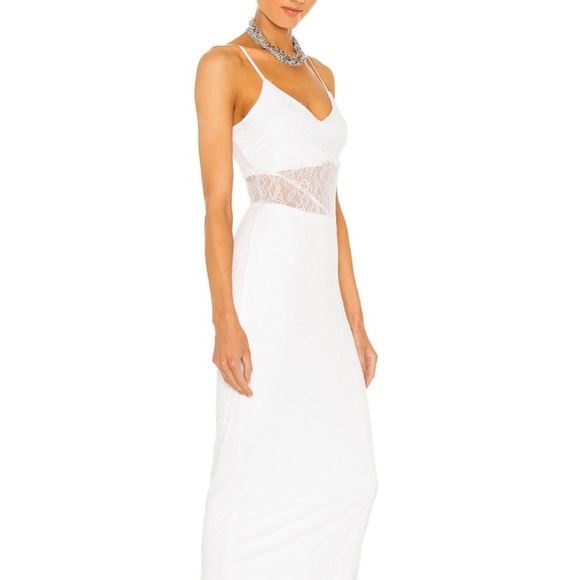 X REVOLVE Markus bodycon Dress in Blanc - Picture 2 of 4